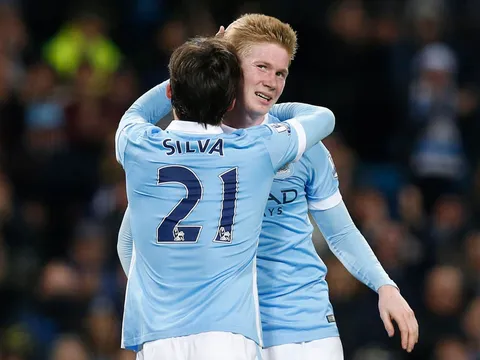 David Silva - Kevin de Bruyne và vị trí “số 8” tự do ở Man City