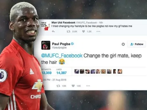 Pogba: "Bạn gái có thể bỏ nhưng kiểu tóc thì không"