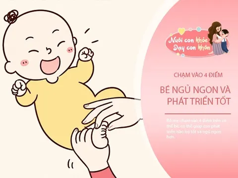 90% bố mẹ chưa biết có 4 điểm cần chạm trên cơ thể bé, giúp con ngủ sâu, não phát triển tốt