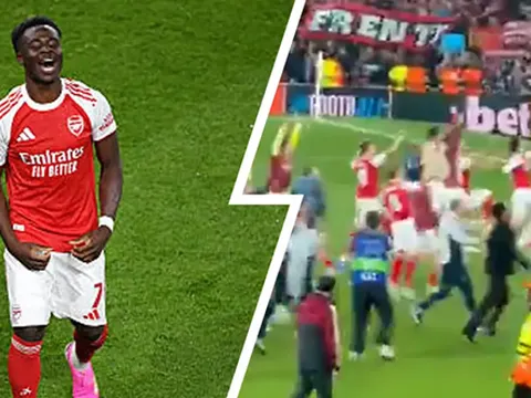 Vào chung kết C1, dàn sao Arsenal đội mưa ăn mừng cuồng nhiệt