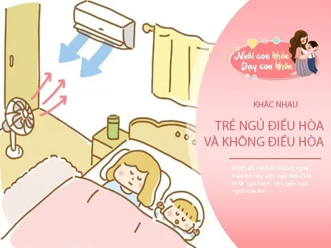 Đứa trẻ thường xuyên ngủ điều hòa và trẻ không thường xuyên ngủ điều hòa có 3 sự khác nhau rất dễ nhìn thấy
