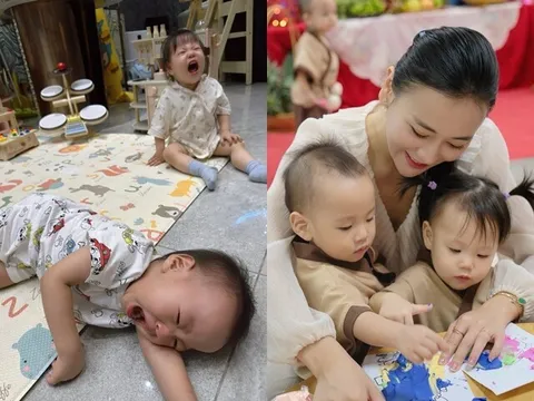 Sao Việt 24h: Phương Oanh "than trời" vì cặp sinh đôi bước vào tuổi khủng hoảng, mẹ vừa "thủng lỗ tai" vừa không nhịn được cười