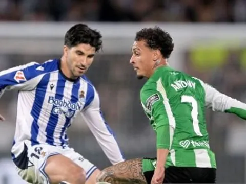 Antony ghi bàn, Sociedad vẫn chia điểm kịch tính với Betis