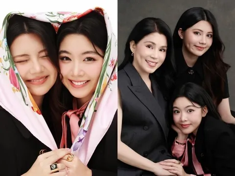 Nhà MC Quyền Linh được khen "khéo đẻ", nhan sắc chuẩn Hoa hậu của 2 ái nữ khi chung khung hình với mẹ gây "bão mạng"