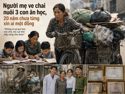 Người mẹ ve chai nuôi 3 con ăn học, 20 năm chưa từng xin ai một đồng