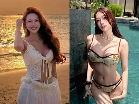 Mỹ nhân có nhan sắc như "thần tiên tỷ tỷ" diện bikini khoe chân dài thẳng tắp, nụ cười tỏa nắng hút nghìn like