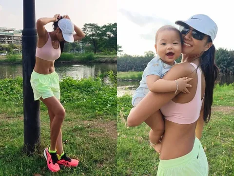 Hoa hậu H'Hen Niê mặc ngắn cũn lộ cơ bụng đẹp mỹ mãn, em bé Ê Đê được khen "sao y bản chính" từ bố điển trai