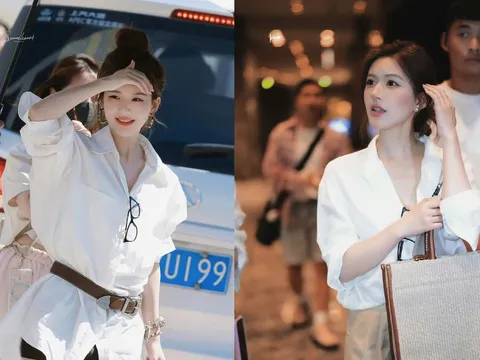 Không cần đồ cầu kỳ, Triệu Lộ Tư mặc áo sơ mi trắng thôi cũng đẹp mê ly