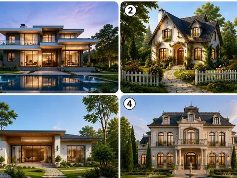 Quiz: Chọn 1 mẫu nhà bạn thích để xem bạn sẽ giàu lên hay khó khăn hơn trong thời gian tới