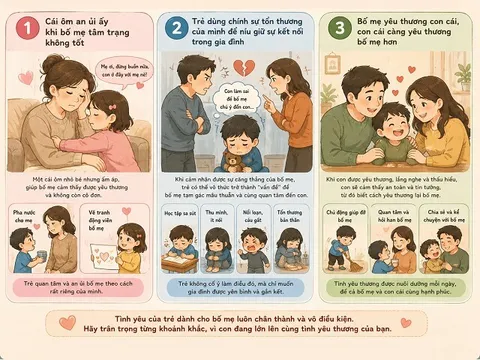 3 kiểu yêu thương ngây thơ, trẻ đang âm thầm chữa lành cho bố mẹ mà nhiều người không nhận ra
