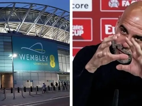Pep Guardiola đùa rằng muốn có khán đài riêng tại Wembley