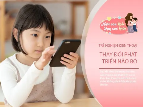 Não bộ trẻ "nghiện" điện thoại và trẻ không chơi điện thoại âm thầm thay đổi, khác biệt lớn sau 10 năm