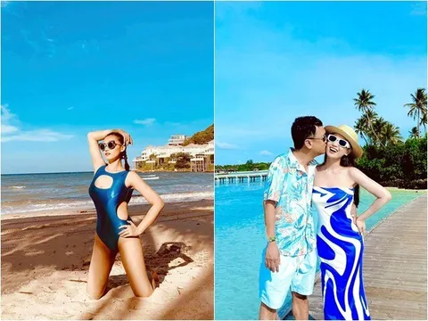 "Mỹ nhân kim cương" của miền Bắc khoe dáng nóng bỏng với bikini, tình tứ chúc mừng đại gia của đời mình