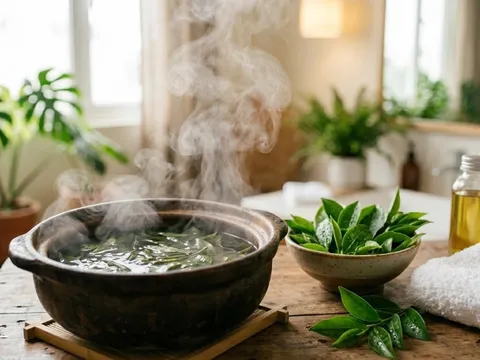 Cách dùng lá trà xanh giúp se khít lỗ chân lông, giảm dầu nhờn