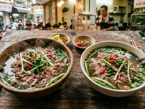 Vì sao nhiều quán phở luôn chần bát bằng nước sôi trước khi chan phở?