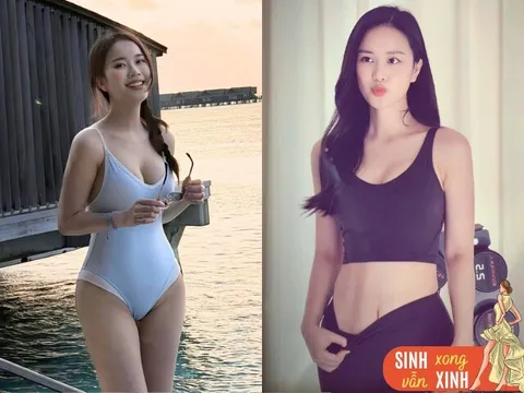 MC trẻ xinh VTV sinh 2 con với chồng Tiến sĩ, đẻ xong khoe cơ bụng số 11 cực phẩm, diện bikini đẹp hút mắt