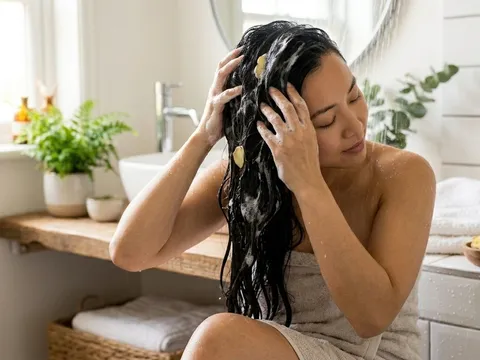 Cho vài lát gừng vào dầu gội: Mẹo giúp tóc bớt rụng, da đầu sạch nhờn