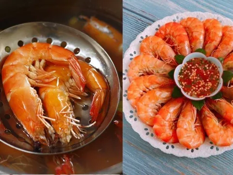 Luộc tôm thêm 2 thứ này, thịt ngọt săn chắc, đỏ au
