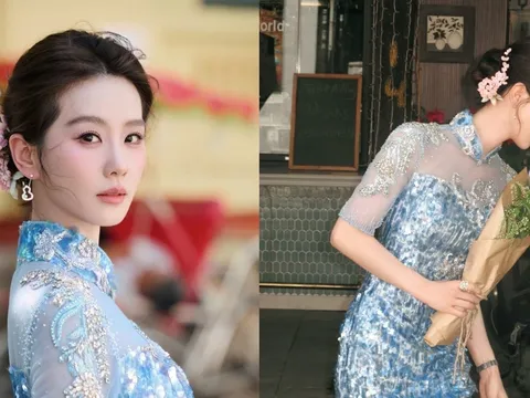 Lưu Thi Thi gây sốt vì lớp makeup giữa trời nắng Hà Nội, dân mạng đua nhau hỏi bí quyết giữ da ráo mịn