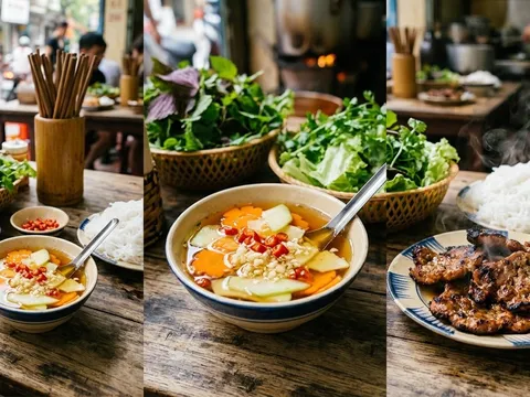 Tại sao hàng bún chả thường đặt sẵn đu đủ xanh trong bát nước chấm?
