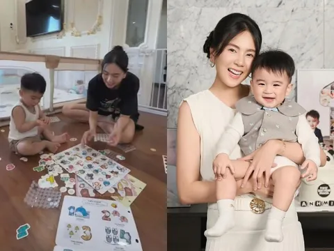 MC Mai Ngọc tuyệt đối không cho quý tử xem điện thoại, bày đủ trò để con trai vừa chơi vừa học