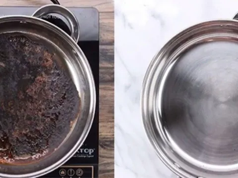 Đáy nồi đen xì, cháy khét: Không cần chà mạnh hay dùng hoá chất, đổ thứ này vào là sáng bóng như mới