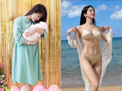 Hot girl Việt đi đẻ được ê-kíp bác sĩ khen là "sản phụ đẹp nhất từng gặp", U40 làm mẹ đơn thân giàu xinh nõn nà