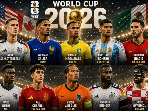Top 10 trung vệ đáng xem nhất World Cup 2026