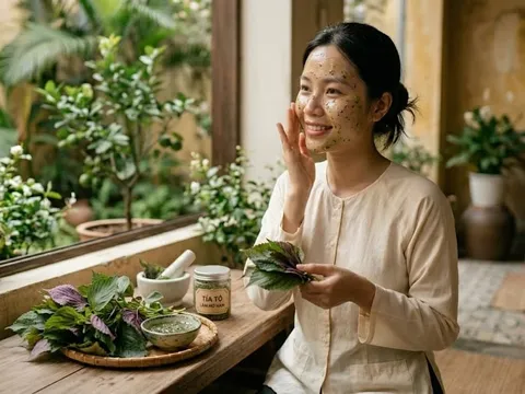 Cách làm mờ nám bằng lá tía tô hiệu quả ngay tại nhà