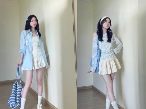 Mặc màu xanh dương mùa hè thế nào để vừa tươi tắn vừa thanh lịch?