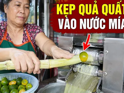 Kẹp 1 quả quất vào mía rồi ép nước, người bán nước tiết lộ: Lãi to