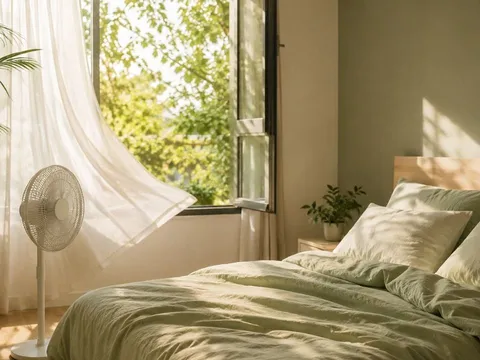 Mẹo giúp phòng ngủ mát hơn trong mùa hè nóng nực