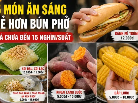 5 món ăn sáng rẻ hơn bún phở, giá chưa đến 15 nghìn/suất