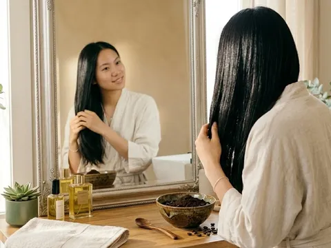 Dùng cà phê ủ tóc: Mái tóc xỉn màu cũng trông bóng khỏe hơn thấy rõ