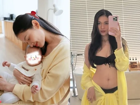 Á hậu Việt Nam đẻ xong càng đẹp, mặc bikini "nổi loạn" sau khi sinh con, vóc dáng hiện tại khiến chị em nô nức "xin vía"