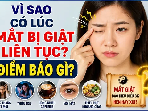 Vì sao có lúc mắt bị giật liên tục? Điềm báo gì?