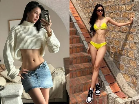 "Mỹ nhân người Tày" hot nhất trên VTV sau 4 năm mới mặc lại bikini, thả dáng thướt tha khoe eo bé siêu thực
