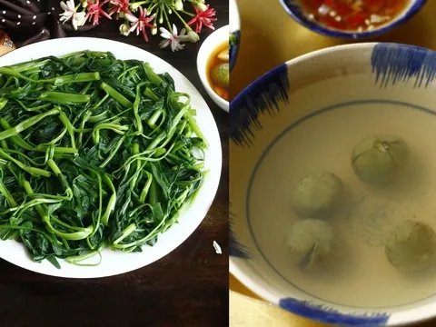 Canh rau muống luộc: Nên dầm sấu hay nên vắt chanh?