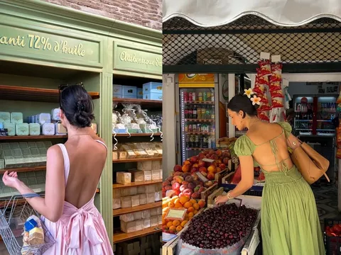 Kiểu váy hở lưng buộc dây được yêu thích mỗi mùa hè vì vừa nữ tính vừa sang trọng