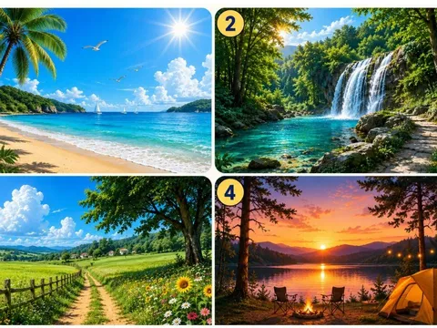 Quiz: Chọn 1 khung cảnh mùa hè bạn yêu thích nhất để khám phá khả năng vượt khó của bản thân