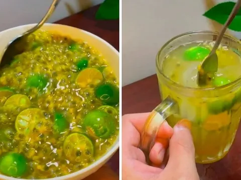 Cách pha nước chanh leo đốt mỡ, mịn da