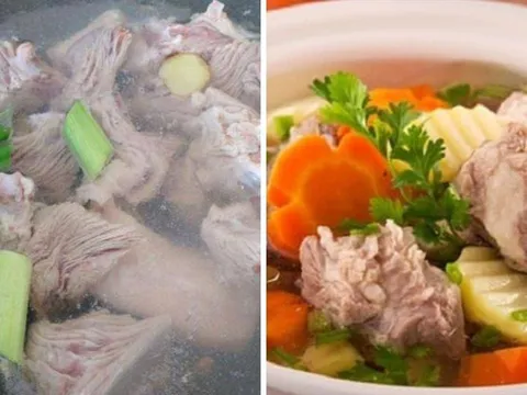 Cách hầm sườn nhanh mềm, không hôi, nước trong và thơm ngọt