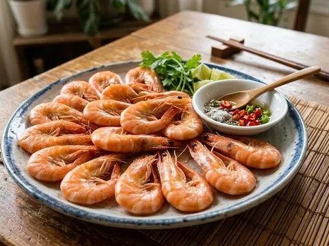 Luộc tôm cứ dùng loại nước này: Tôm đỏ au, không tanh, bóc vỏ dễ dàng