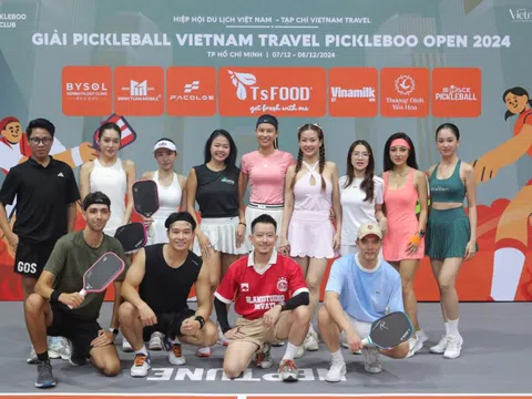 Dàn KOL “đổ bộ” trên sân thi đấu pickleball Vietnam Travel Pickleboo Open 2024