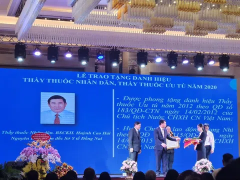 Sở Y Tế tỉnh Đồng Nai trao tặng danh hiệu Thầy thuốc nhân dân, Thầy thuốc y tế cho 40 cán bộ