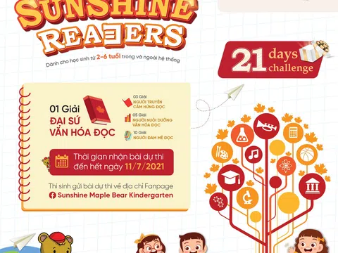 Sunshine Maple Bear xây dựng văn hóa đọc cho trẻ nhỏ với 21 ngày thử thách cùng Sunshine Readers