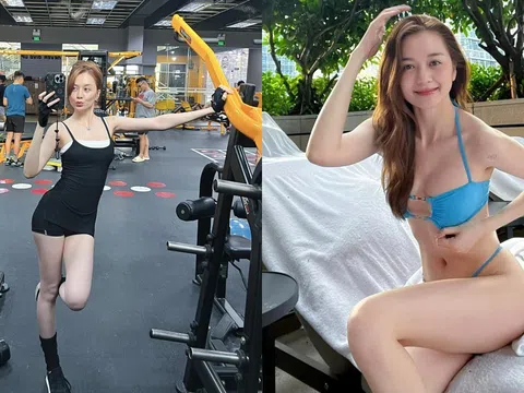 Thiều Bảo Trang xả ảnh trong phòng tập khoe body nuột nà khiến CDM khó rời mắt