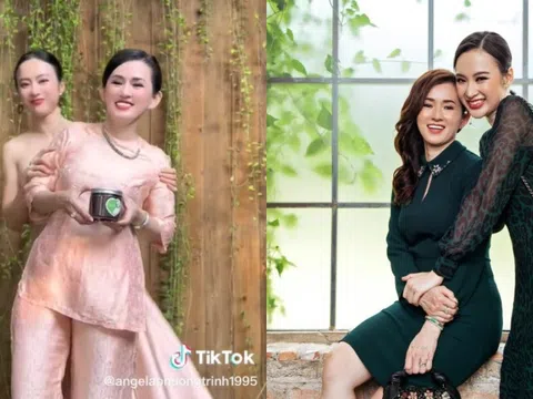 Mẹ Angela Phương Trinh trẻ đến ngỡ ngàng, đứng cạnh con gái mà như hai chị em