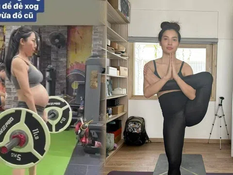 Phương Trinh Jolie tập động tác yoga khó khi mang bầu