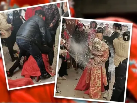 Video:  Cô dâu bị nhóm đàn ông đè lên người ngay trong đám cưới gây phẫn nộ